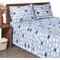 Woolrich 4-PC 100% Cotton Flannel Bedding, King Size, Blue Sheep